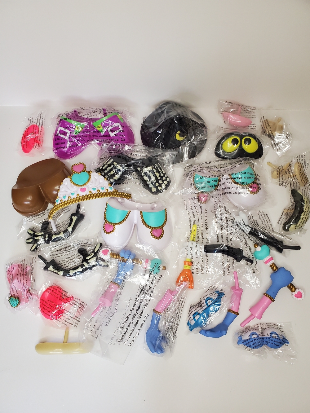 Mr. Potato Head Halloween Pumpkin Push-Ins Lot Make A Witch Skeleton Princess &